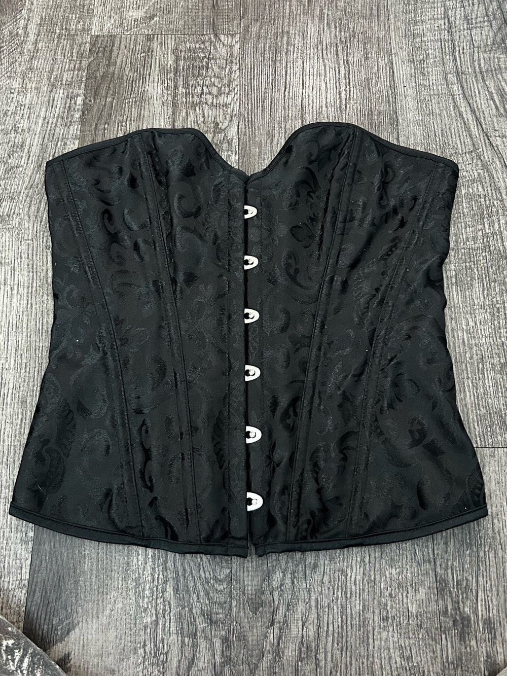 Black Strapless Bustier Corset Top